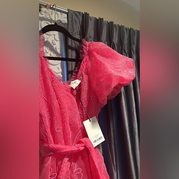 Aje Evangeline cornelli midi dress in pink - Picture 8 of 14